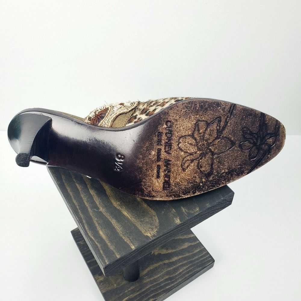 Cydney Mandel Handmade Leopard Mules Sz 8.5 EUC - Picture 5 of 7